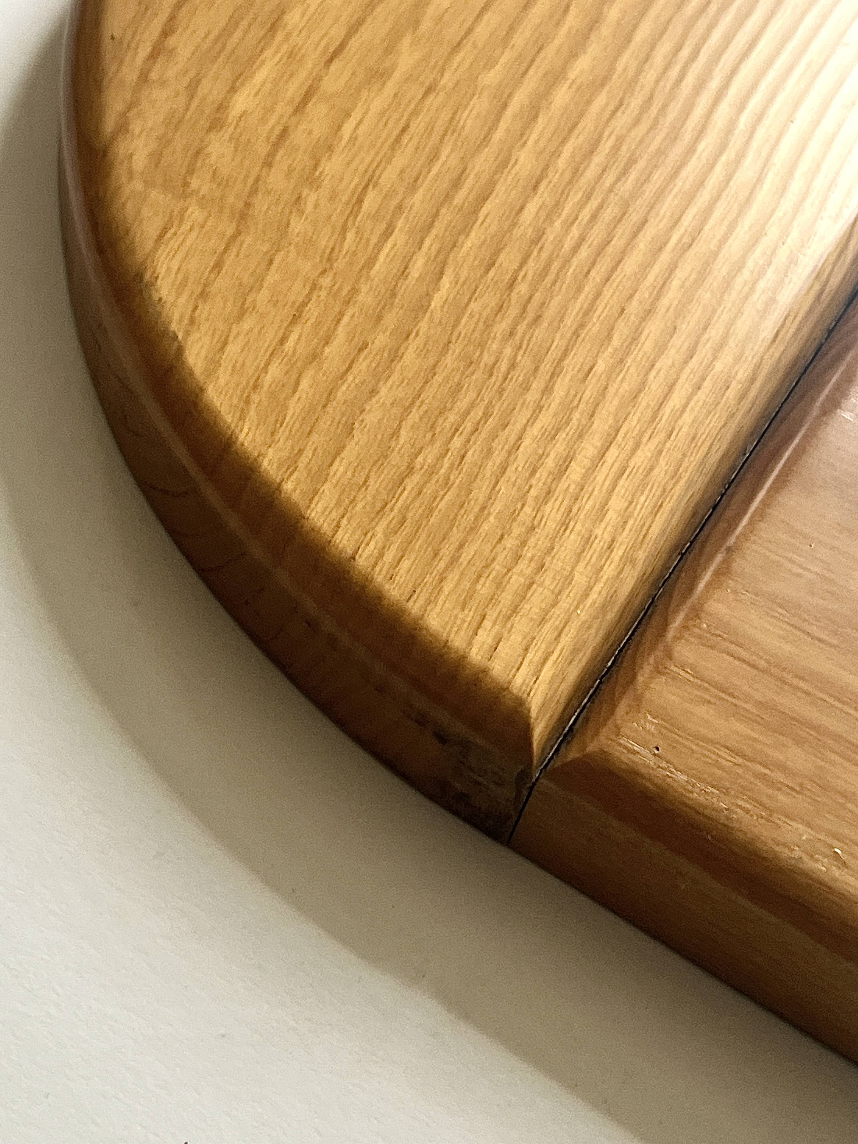 Large oak mirror in the style of a revival house, 1970s design.