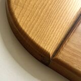 Large oak mirror in the style of a revival house, 1970s design.