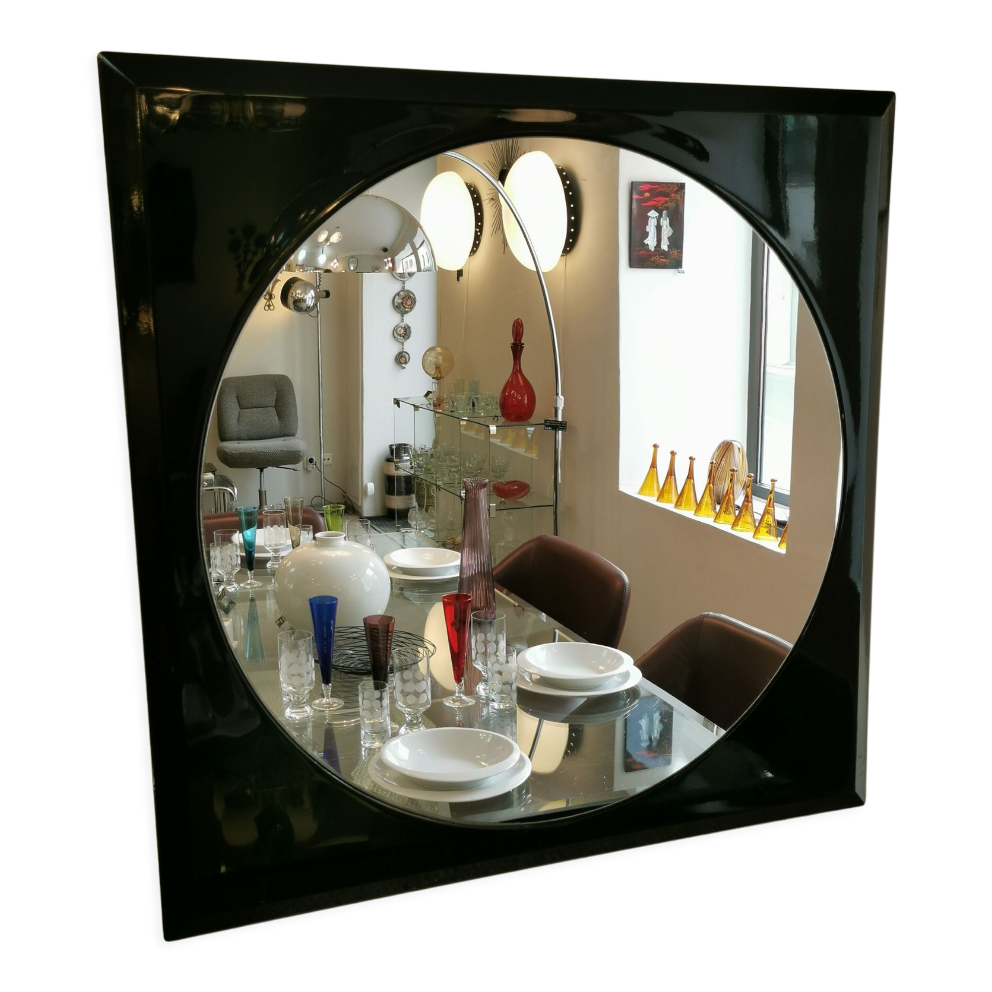 Italian design mirror XL vintage 80s