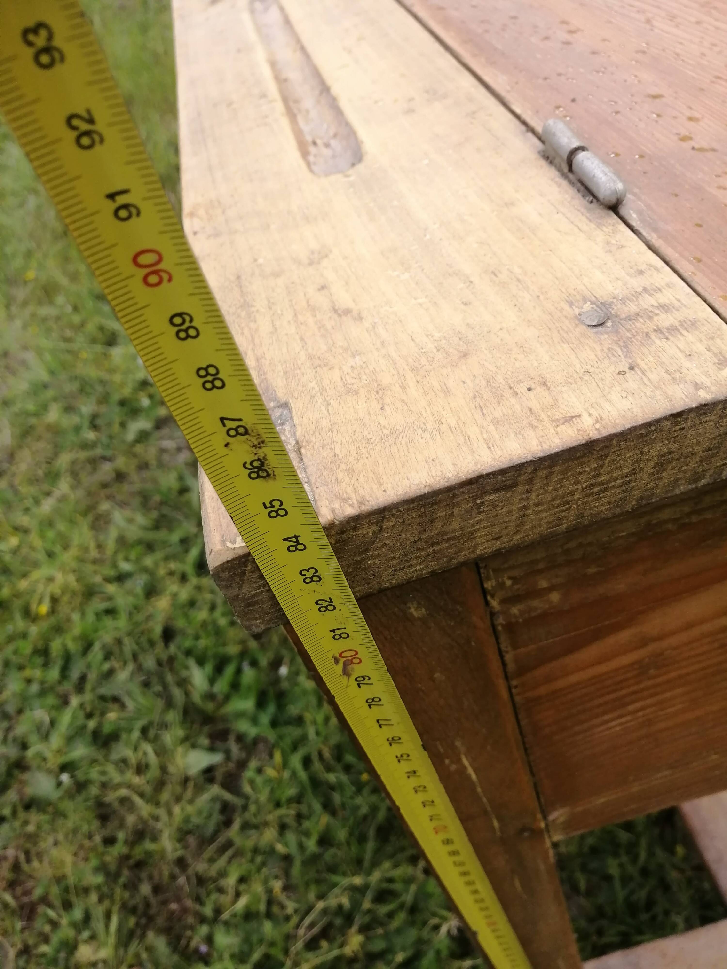 Old school desk for 4 people - Workshop furniture