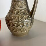 Set of 2 multi-color fat lava op art pottery vase made bay ceramics, germany