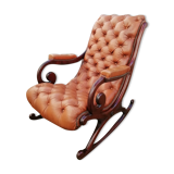 Rocking leather Chesterfield