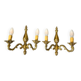 Paire d’appliques en bronze