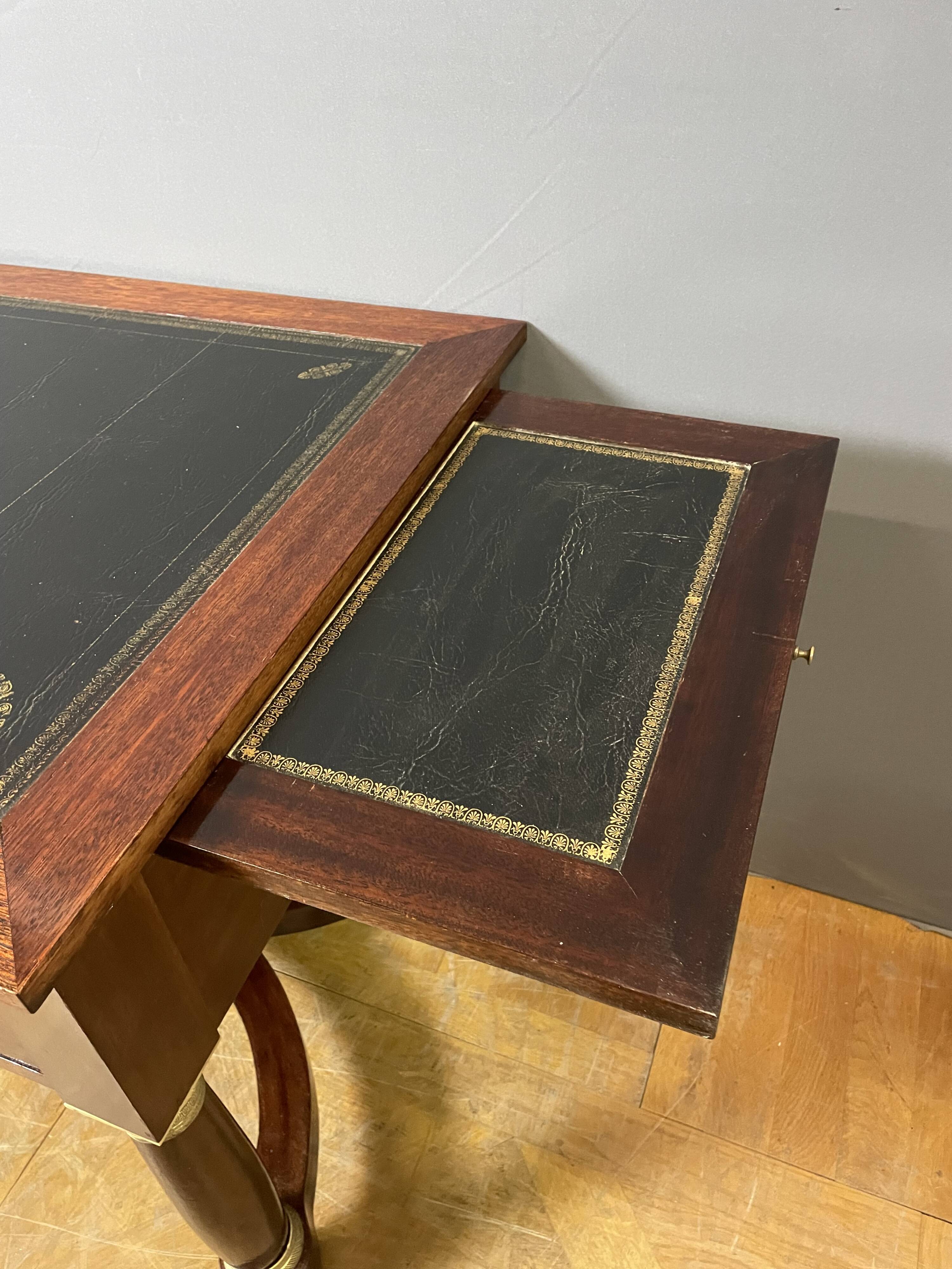 Empire style mahogany desk