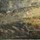Ancient painting , Swiss landscape, signed and dated 1894