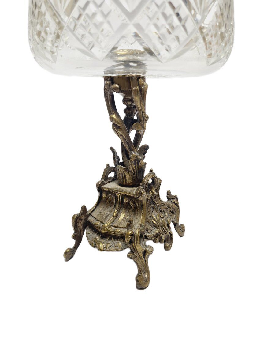 Rococo bronze bowl on stand, France, 1890s