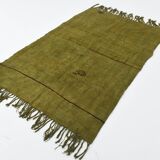 5x7 Shades Of Green Vintage Kilim Rug, 143x220Cm
