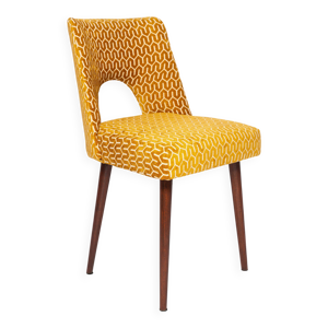 Chaise coquille jaune