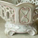 Old paris openwork porcelain fruit bowl 19th century charles x period