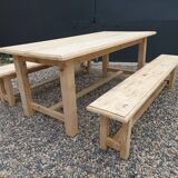 Fir table with bench