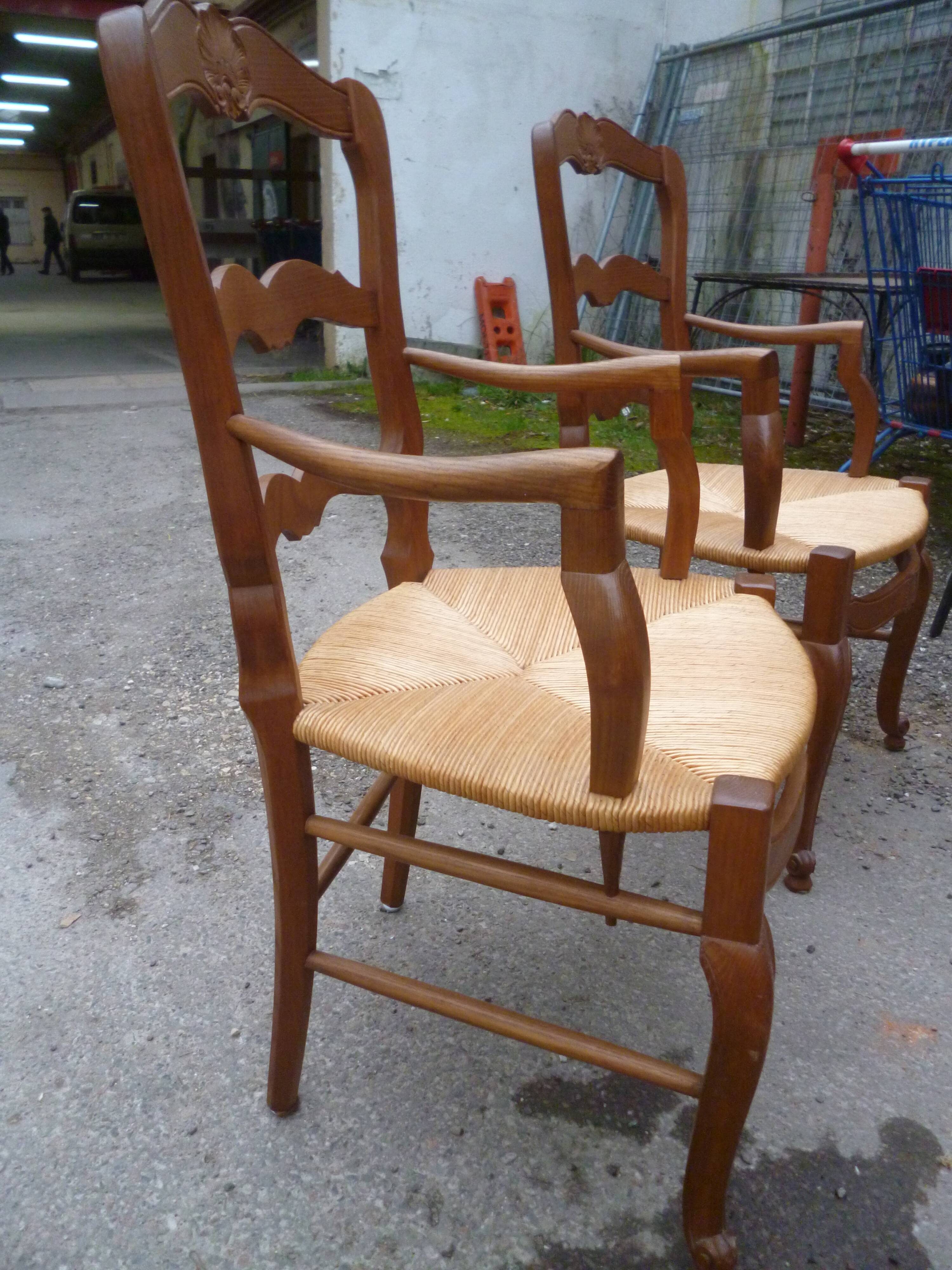 Pair of Louis XV style armchairs