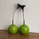 Paire de suspension eye ball par lita. 1970. vert.