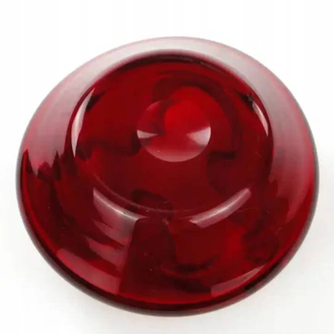 Donkey desk organiser, modernism, red glass, designed by C. Zuber, Poland, 1970s