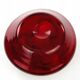 Donkey desk organiser, modernism, red glass, designed by C. Zuber, Poland, 1970s