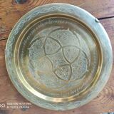 Ancien plateau marocain en laiton
