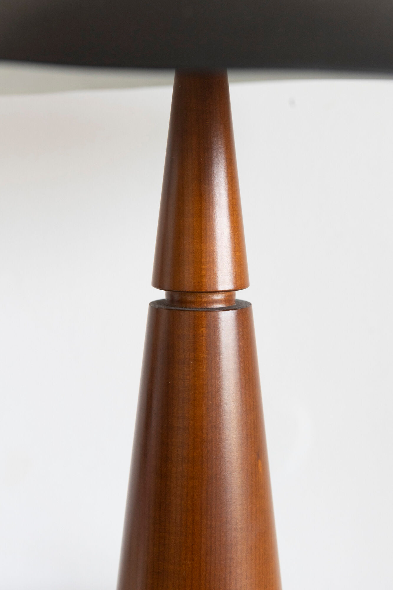 Vintage lamp Aluminor wooden foot art style vintage art deco 80s