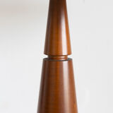 Vintage lamp Aluminor wooden foot art style vintage art deco 80s