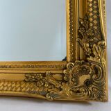 Bevelled mirror, golden empire style 74x64cm