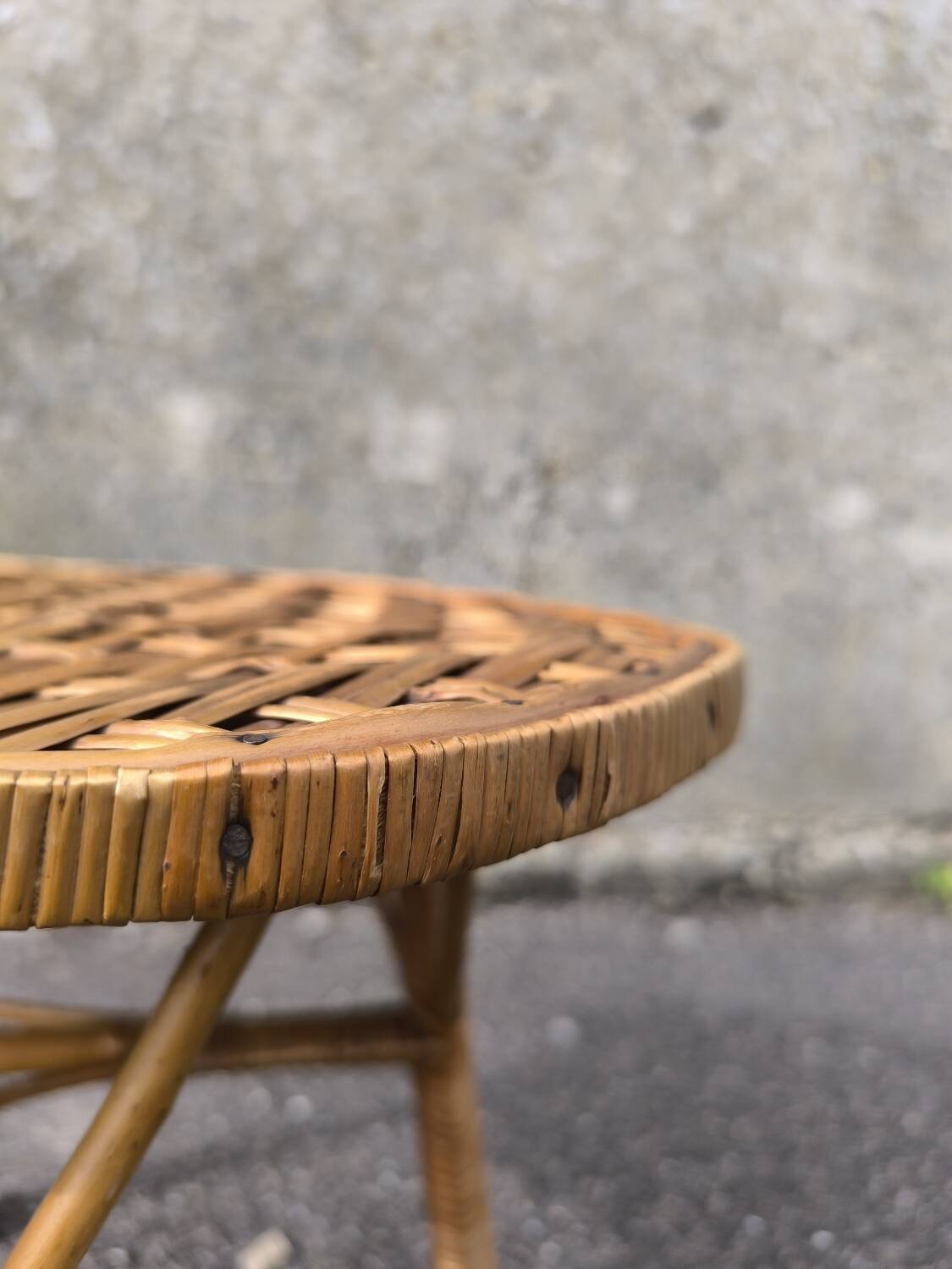 Wicker coffee table 1950