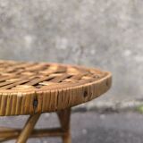 Wicker coffee table 1950