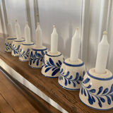 Set of 7 ceramic candle holders