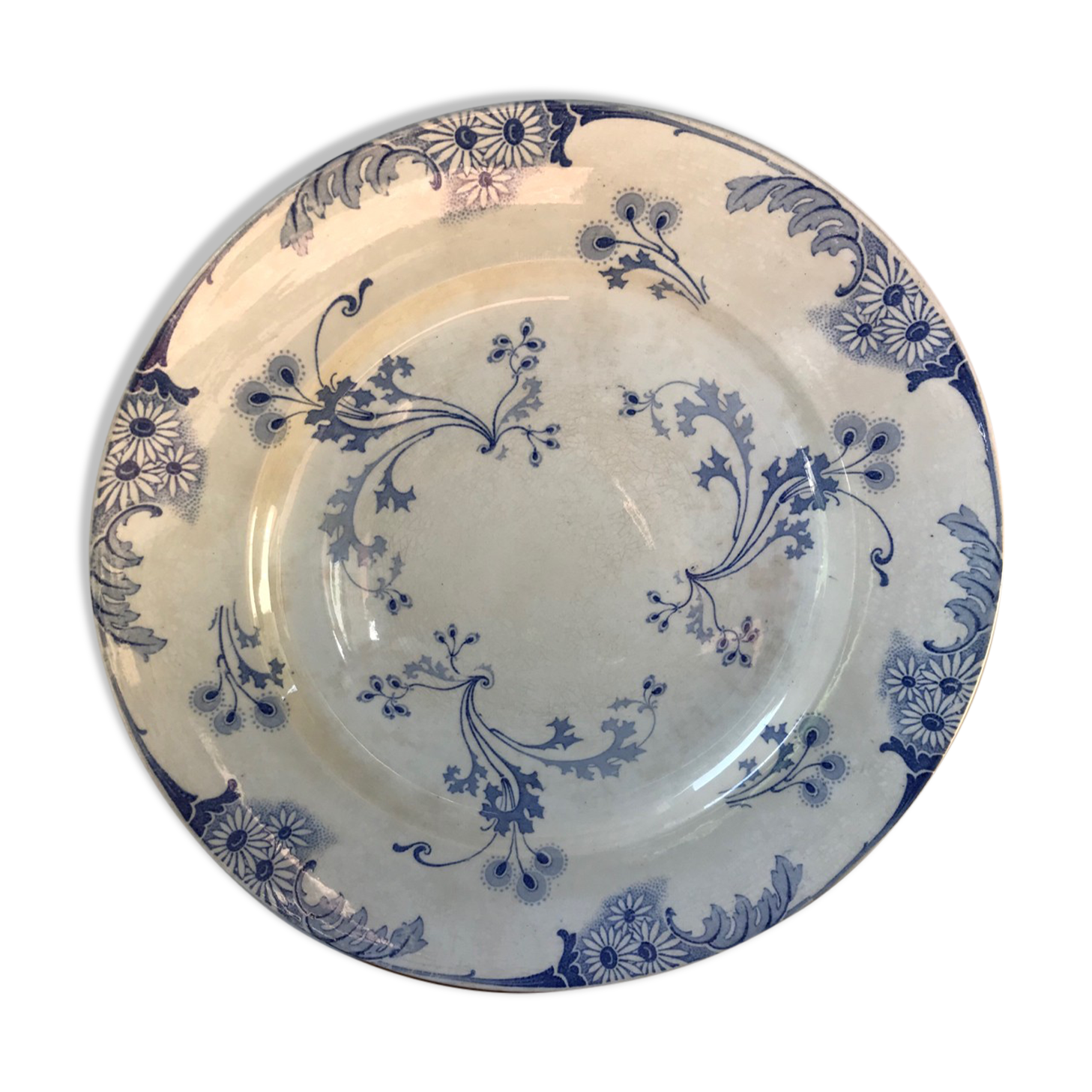 Round iron earth serving dish K&G Lunéville