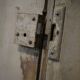 Antique painted wooden doors
