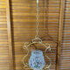 Vintage Molded Glass Suspension + Gold Metal Support #E511