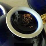Tasses a cafe the en porcelaine allemande bleu de four jlmenau germany