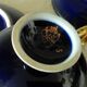 Coffee tea cups in German kiln blue porcelain jlmenau germany