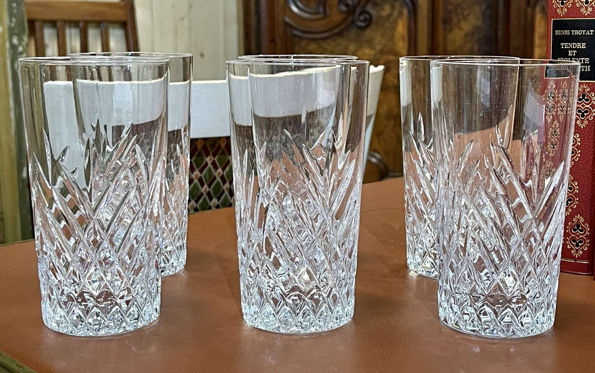 Set of 6 orangeade glasses in Sèvres crystal