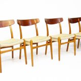 Four Vintage 1950s CH-23 Chairs by Hans Wegner
