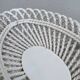 White woven ceramic fruit bowl