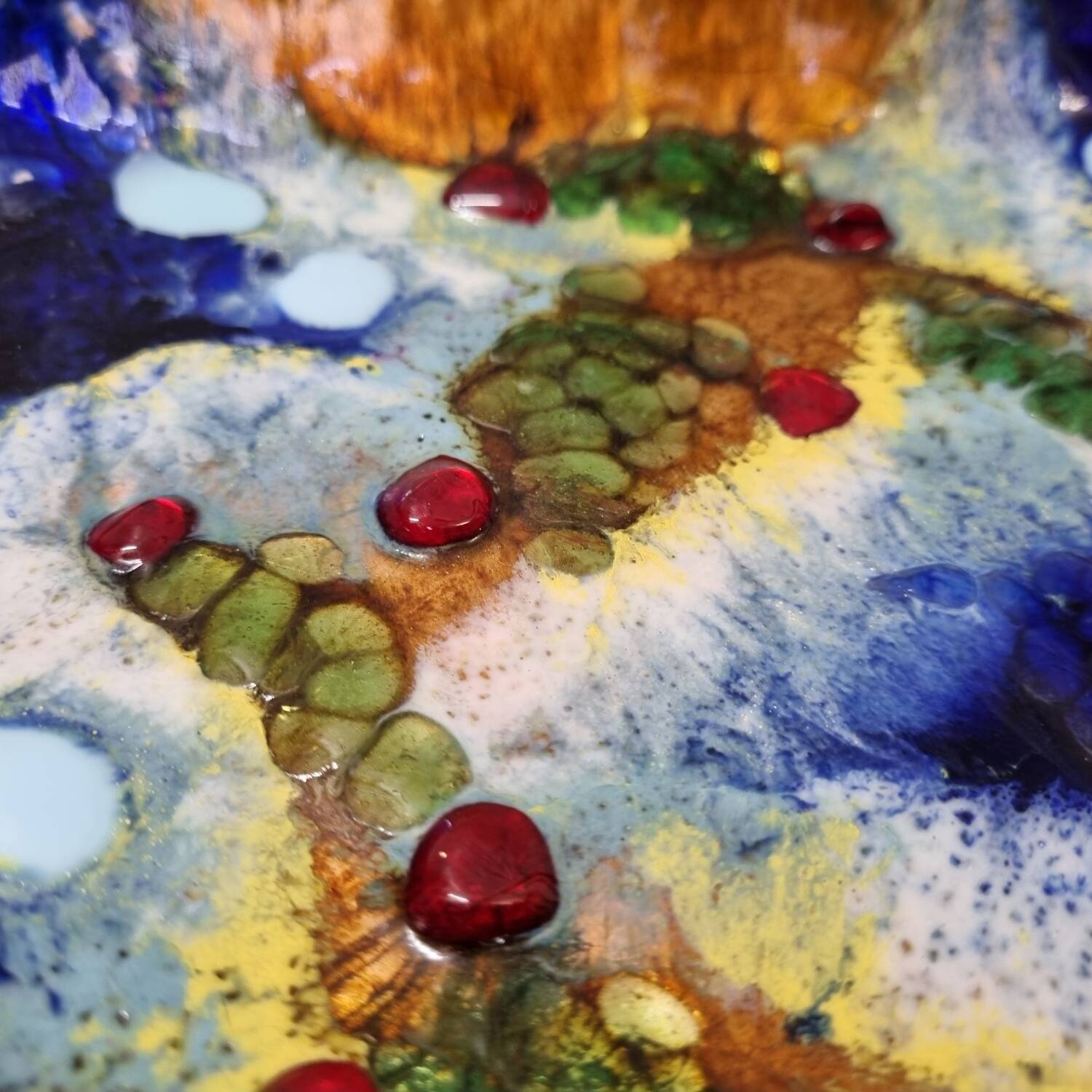 J. Capo enameled pocket emptier or dish from 1950