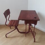 Vintage wooden school desk