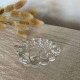 Small vintage glass and sheet shaped pocket tray