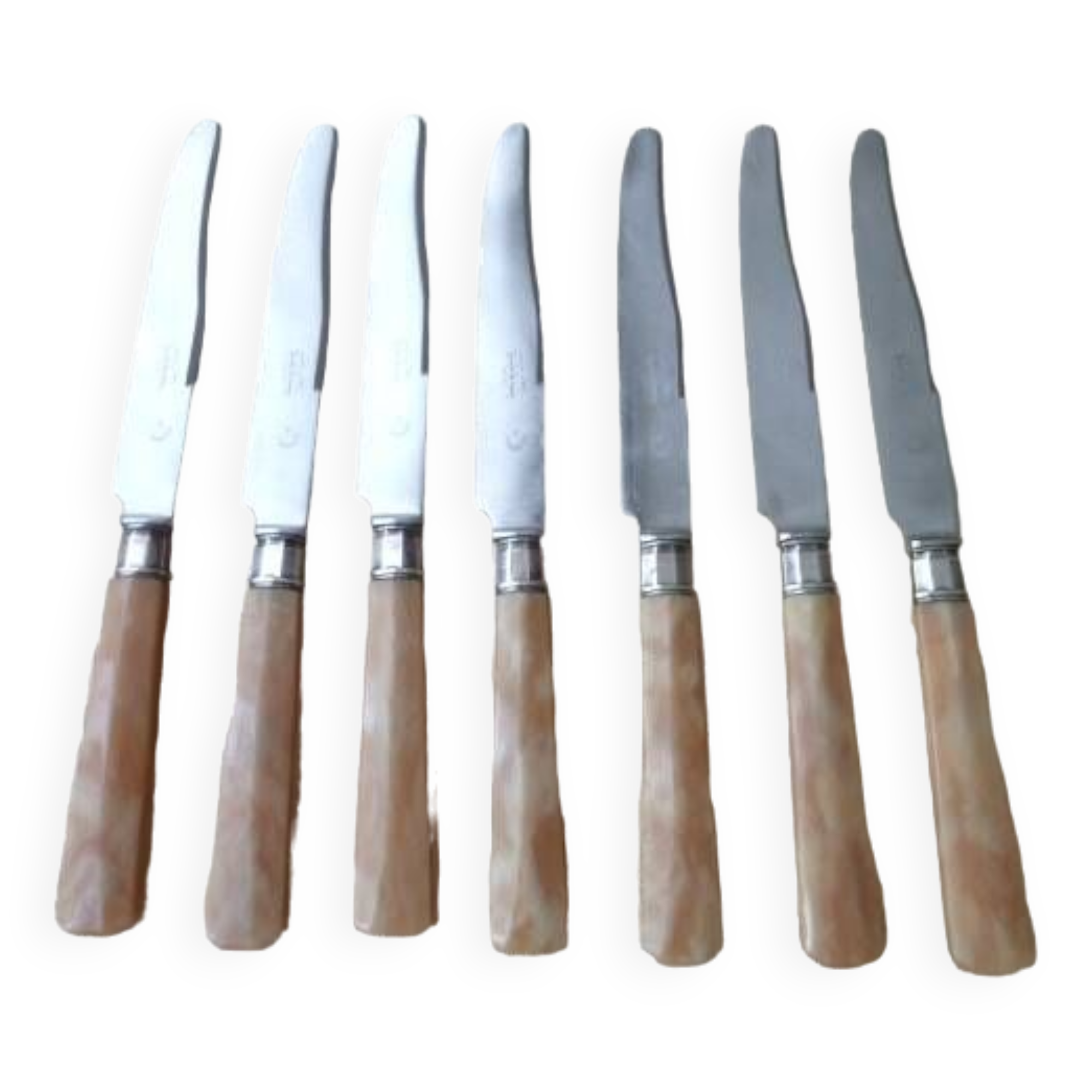 7 Couteaux à fromage monogrammés CR