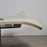 Coffee table in travertin 1980