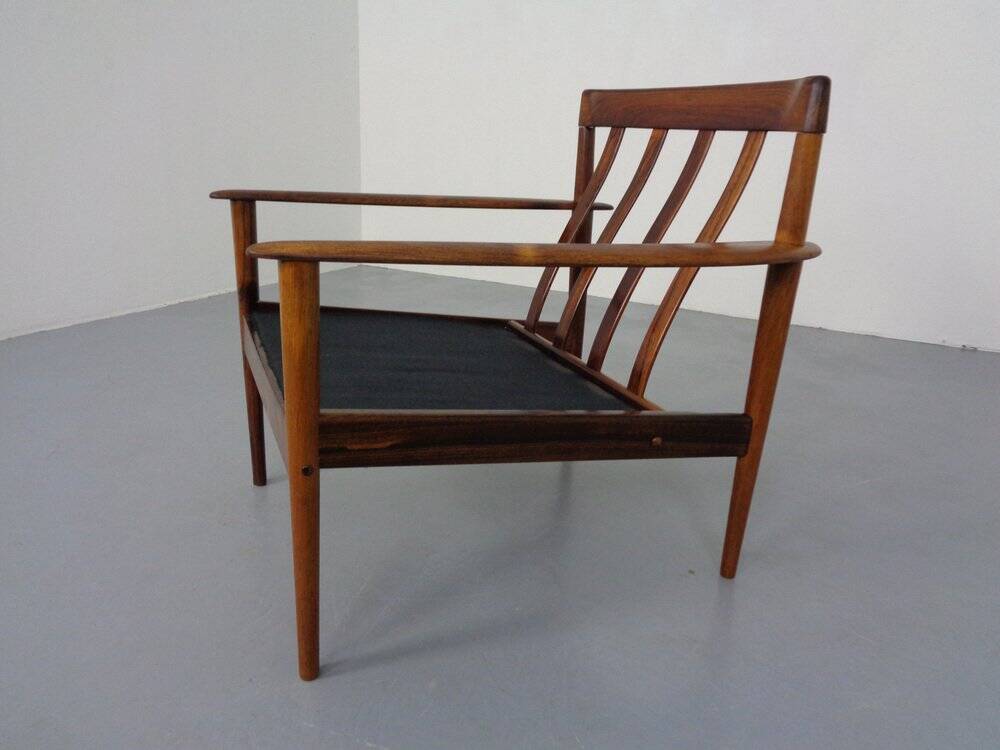 Danish Model 56 Armchair in Rosewood by Grete Jalk for Poul Jeppesen, 1960s