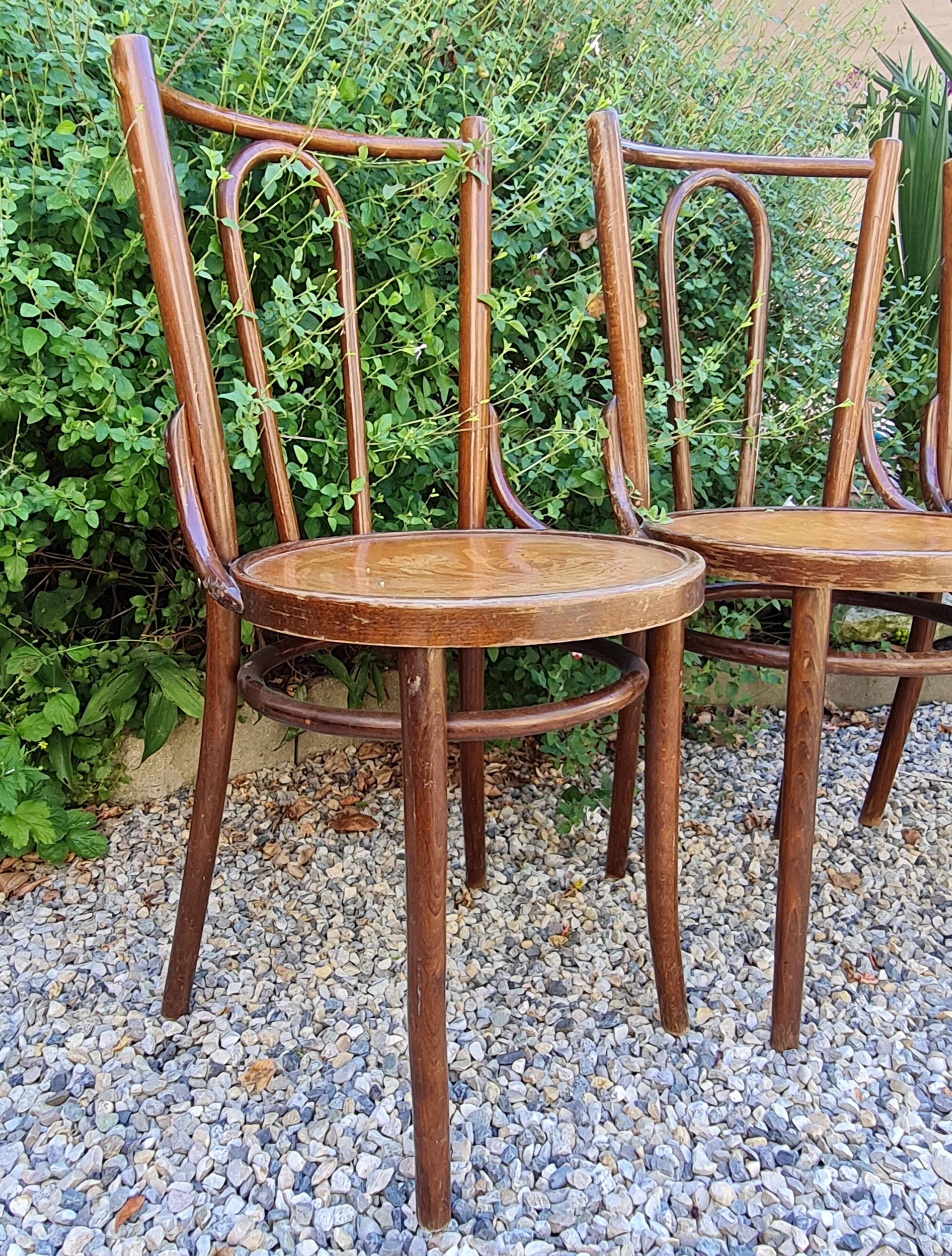 4 bistro chairs from the 30s art nouveau