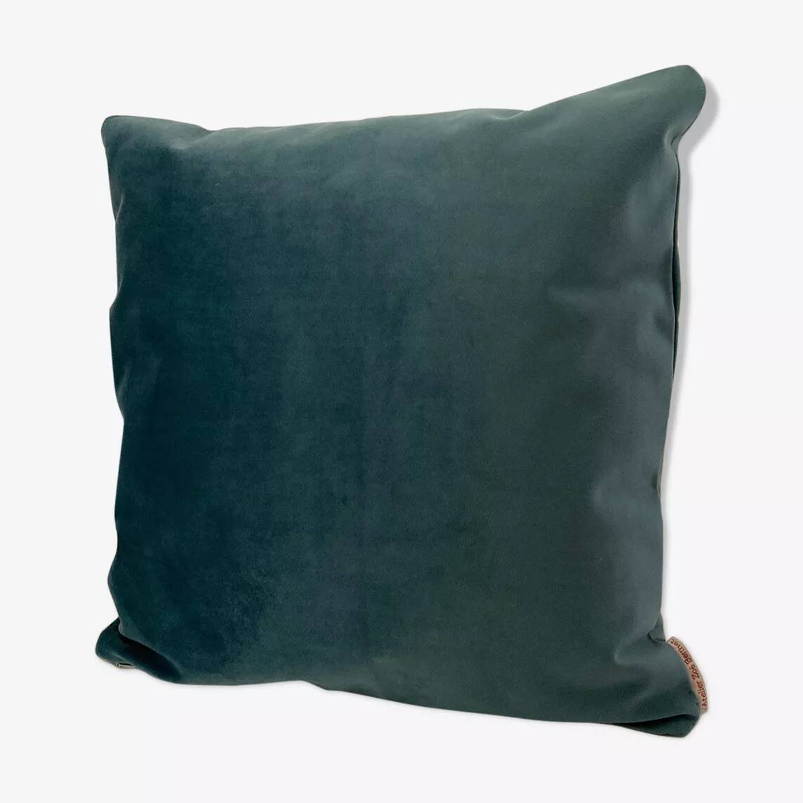 Water green velvet cushion