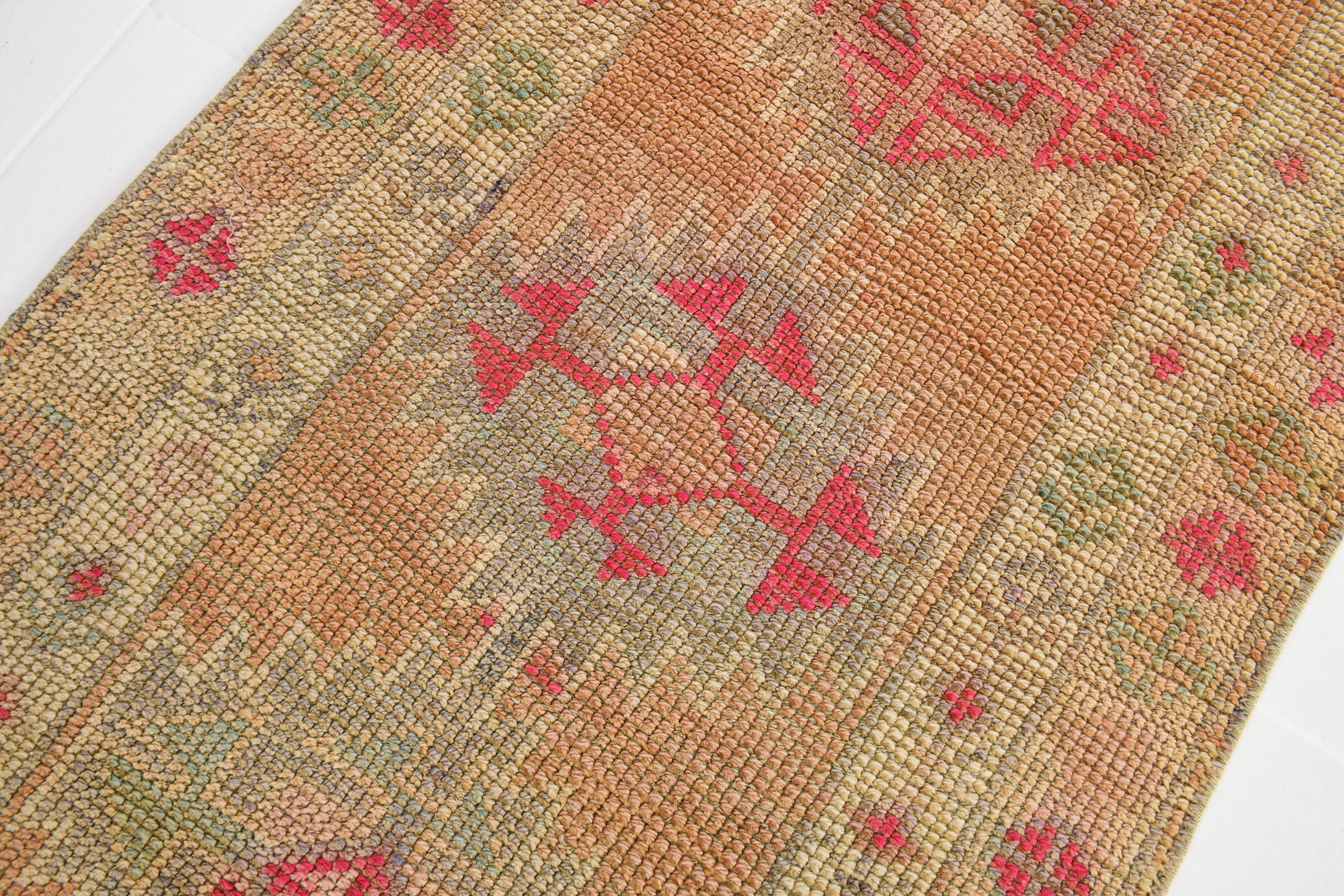 Oushak runner rug 77x386cm