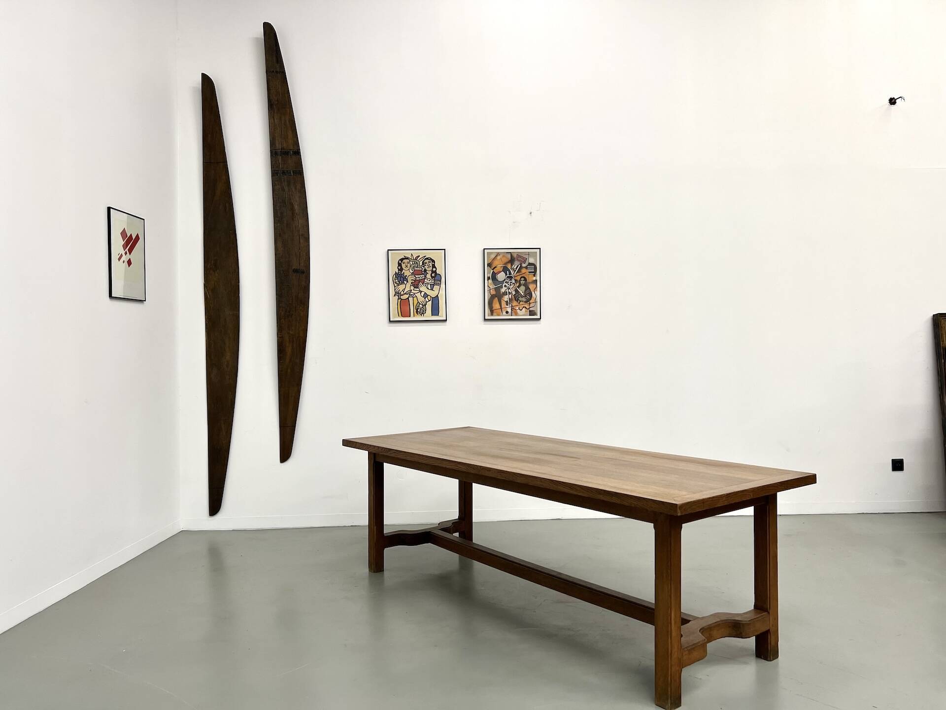 Oak farmhouse table, 1950s