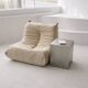 Table d'appoint Veliento "Silent Cube" en acier inoxydable brossé