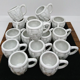 White Ceramic Mini-Chopes/Shot Basket Decor