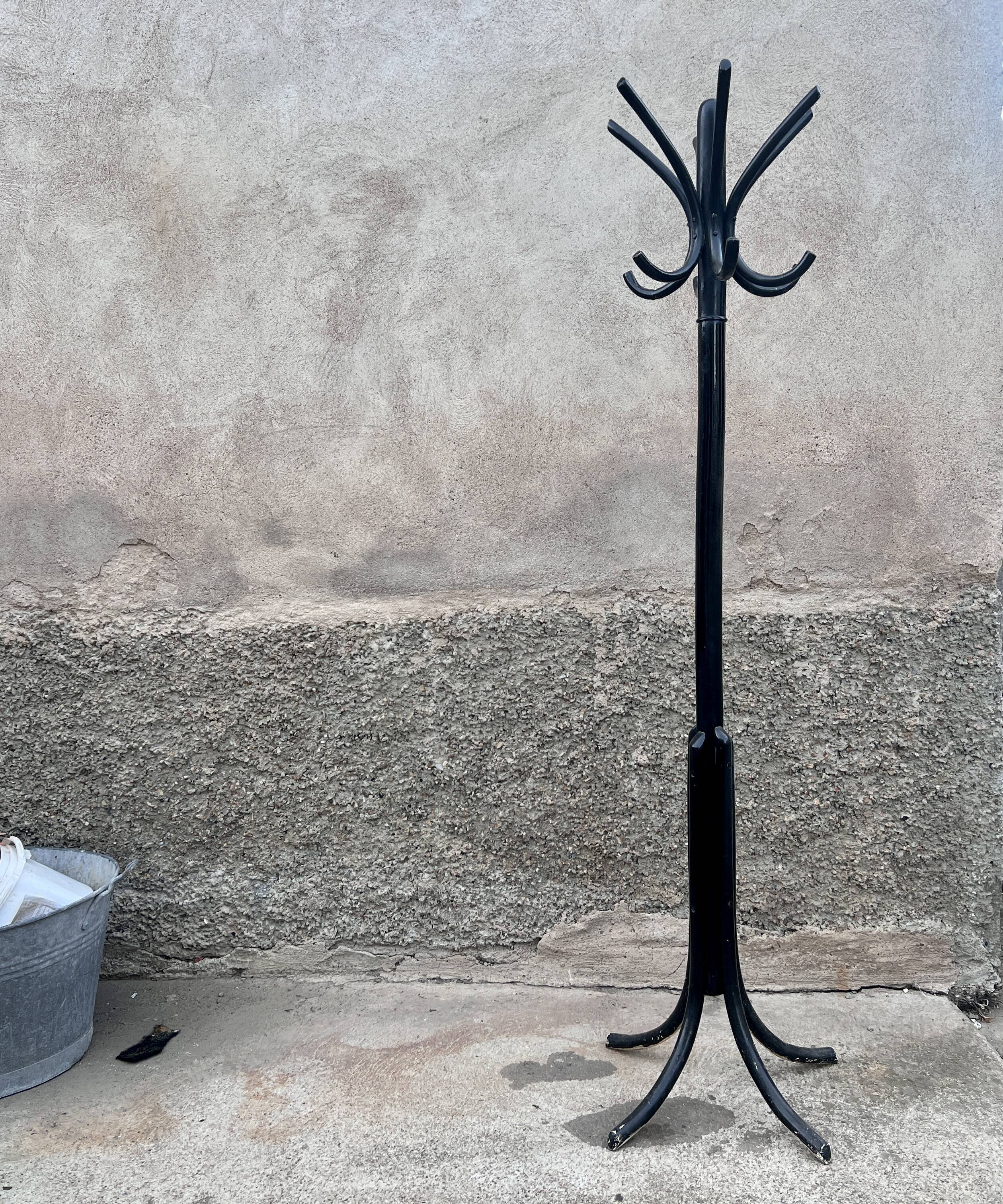 Porte manteau perroquet noir vintage