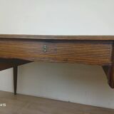 Very large oak center desk from the Art Deco period circa 1930