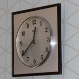 Flash brushed steel wall clock