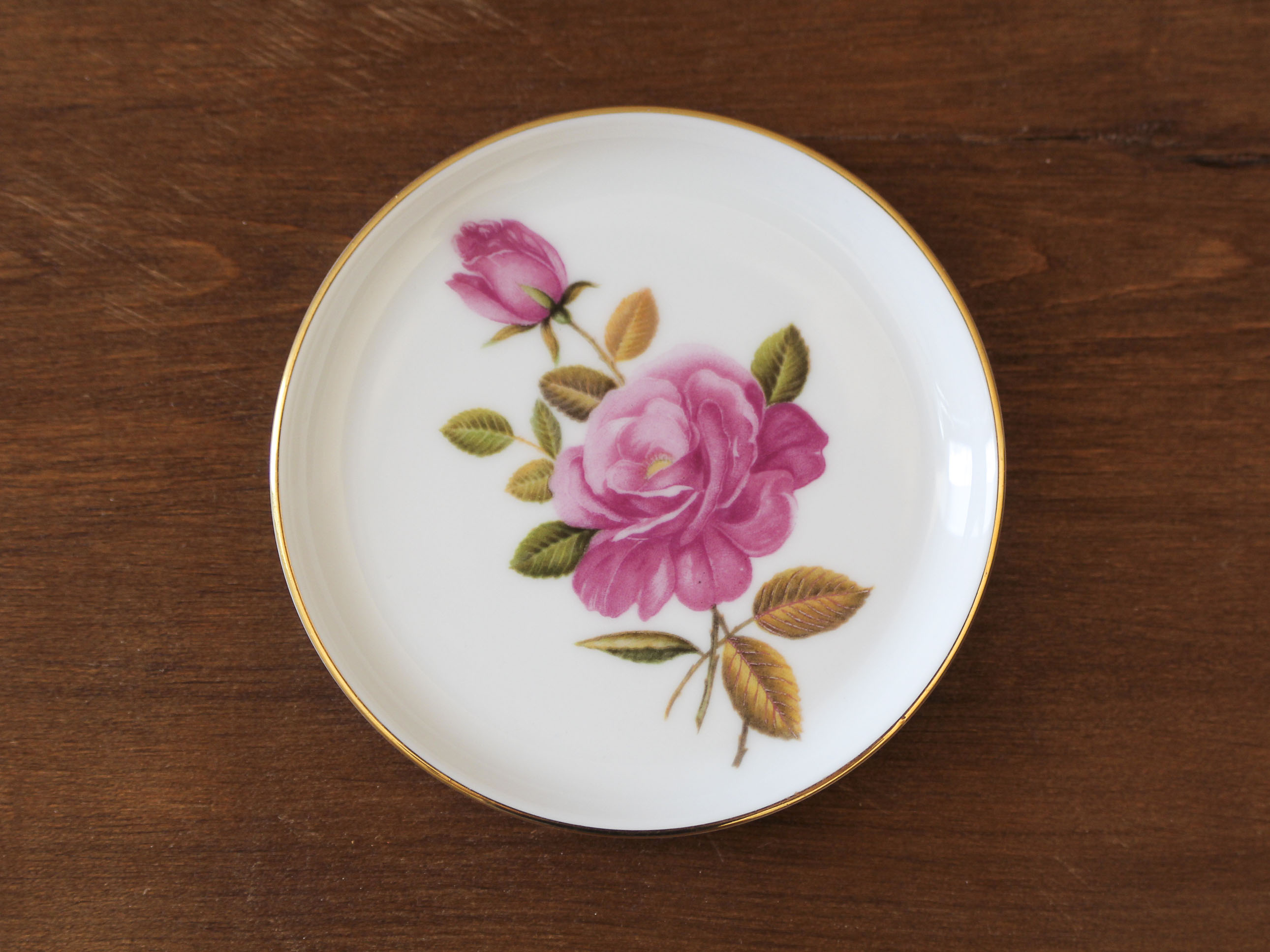 6 vintage furstenberg flower coasters