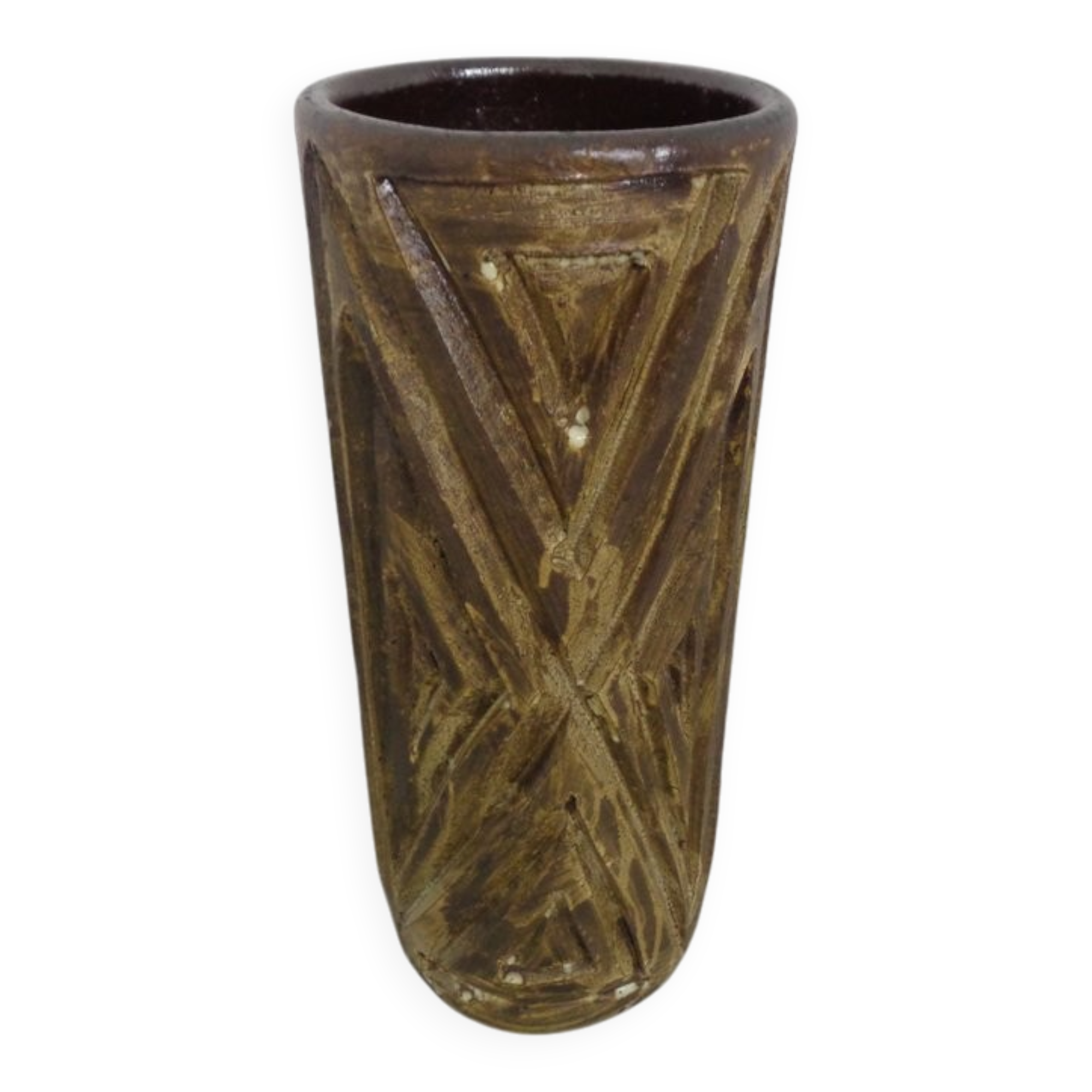 Large Brutalist Ceramic Umbrella Stand, Italy, 1960s